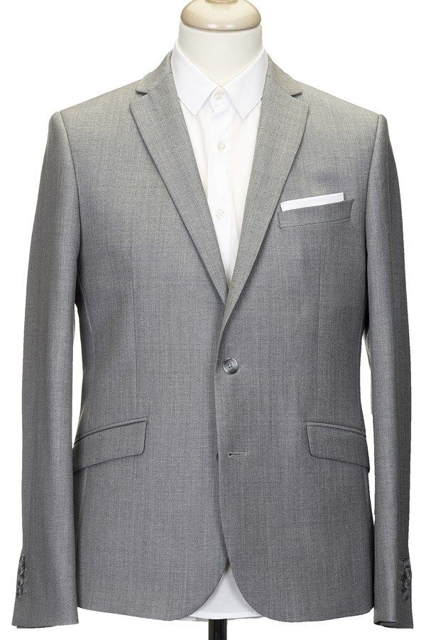 traje lana fria azul gris chaqueta espalda